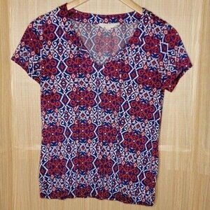 Magnolia Grace Womens Americana Short Sleeve Top